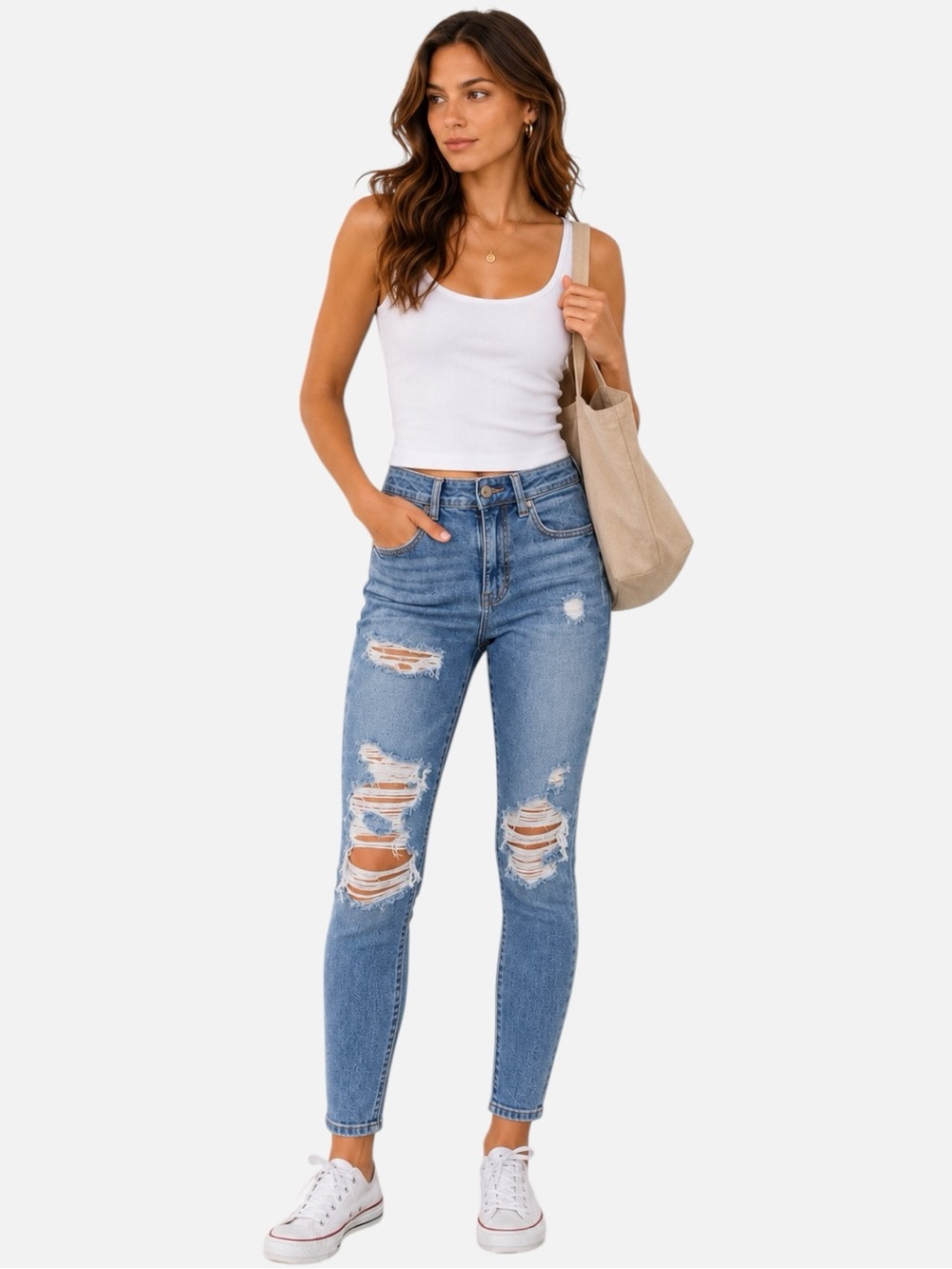American Eagle Super Hi Rise Distressed Jegging Jeans Light Wash 4 Short